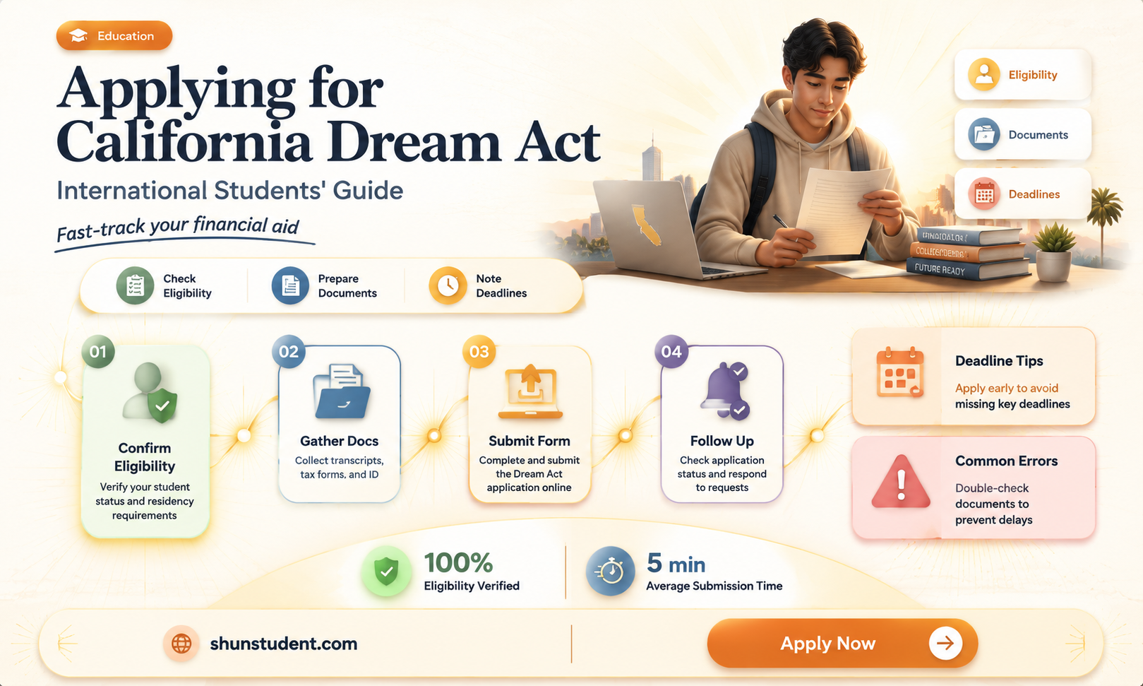 can an international apply for student california dream act