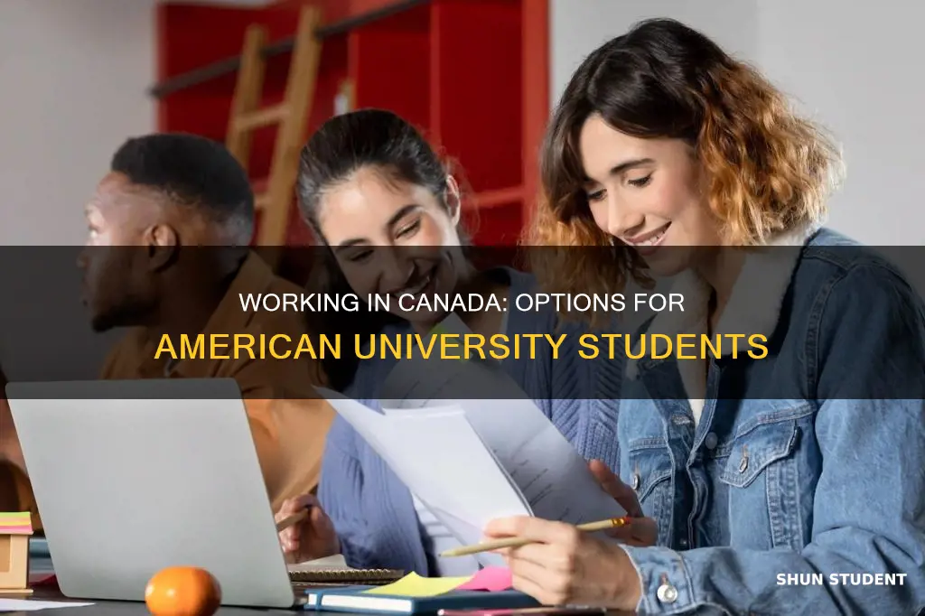 are american university students able to work in canada