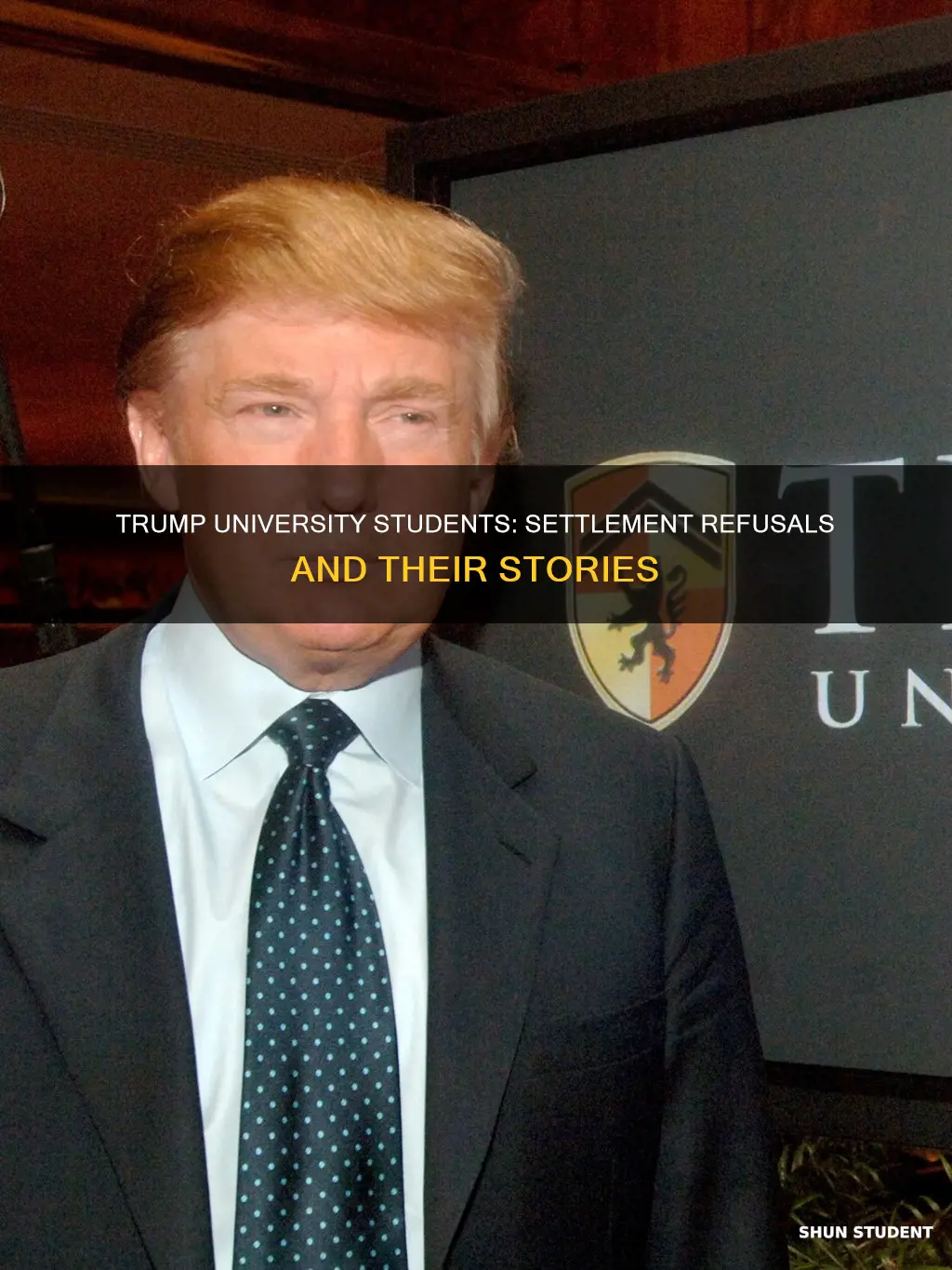 are any trump university students who reject settlement