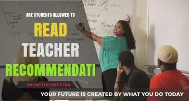 Can Students Access Teacher Recommendations? Understanding Privacy and Rights