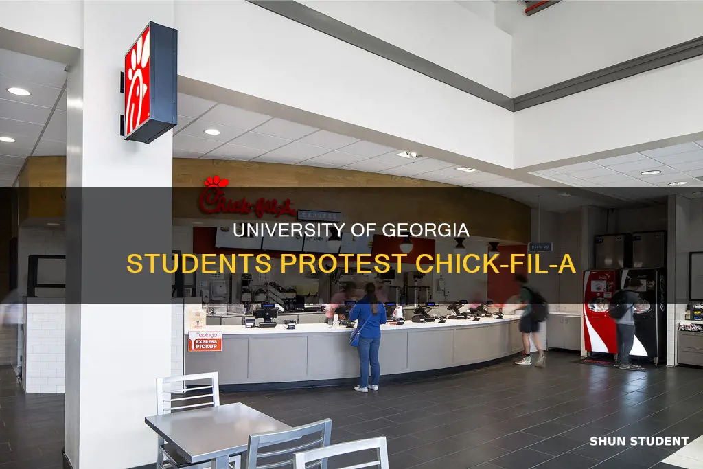 are students at university of ga protesting chick fil a