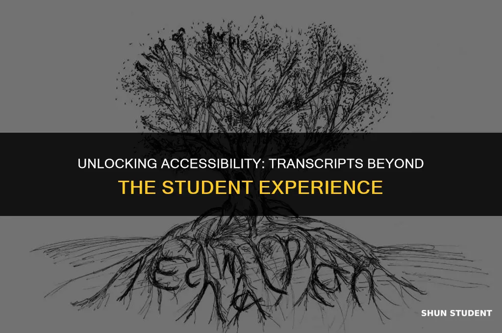 are transcripts only for students