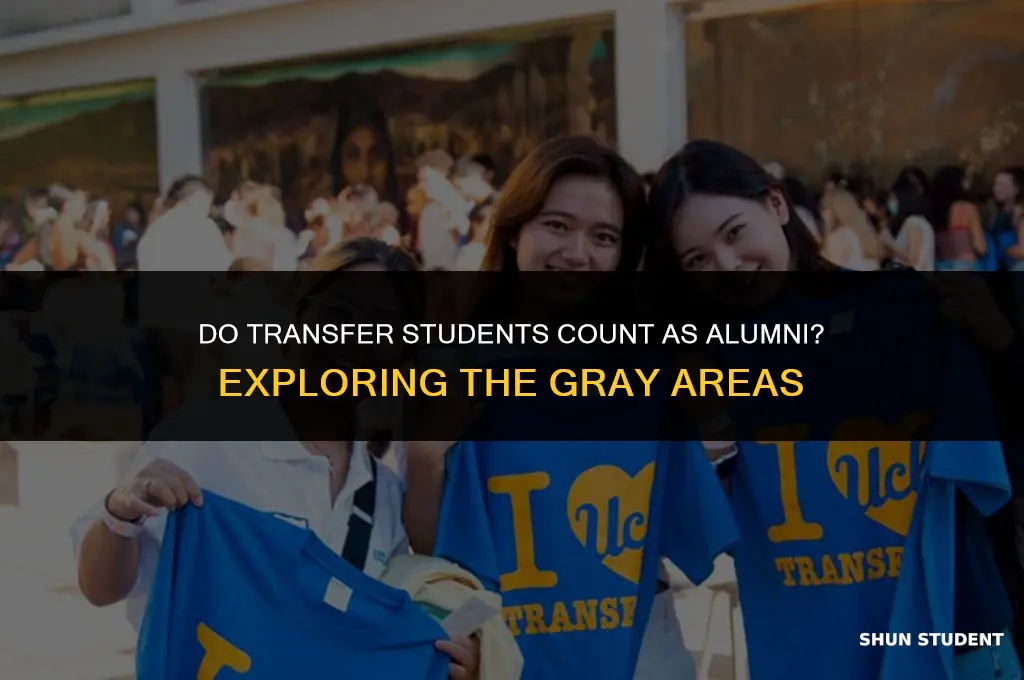 are transfer students considered alumni