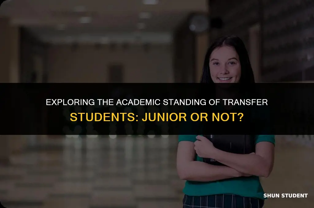 are transfer students considered juniors