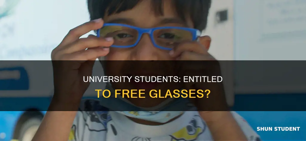 are university students entitled to free glasses