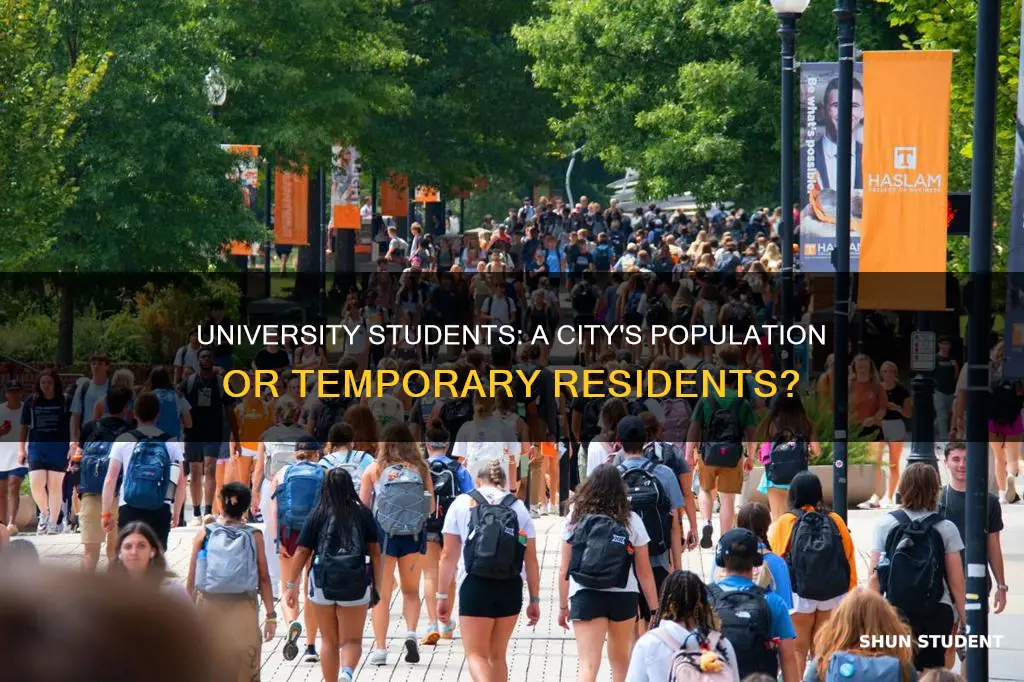 are university students part of a cities population