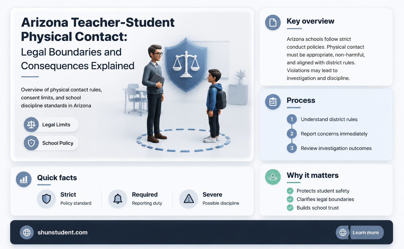 can a teacher touch a student in arizona