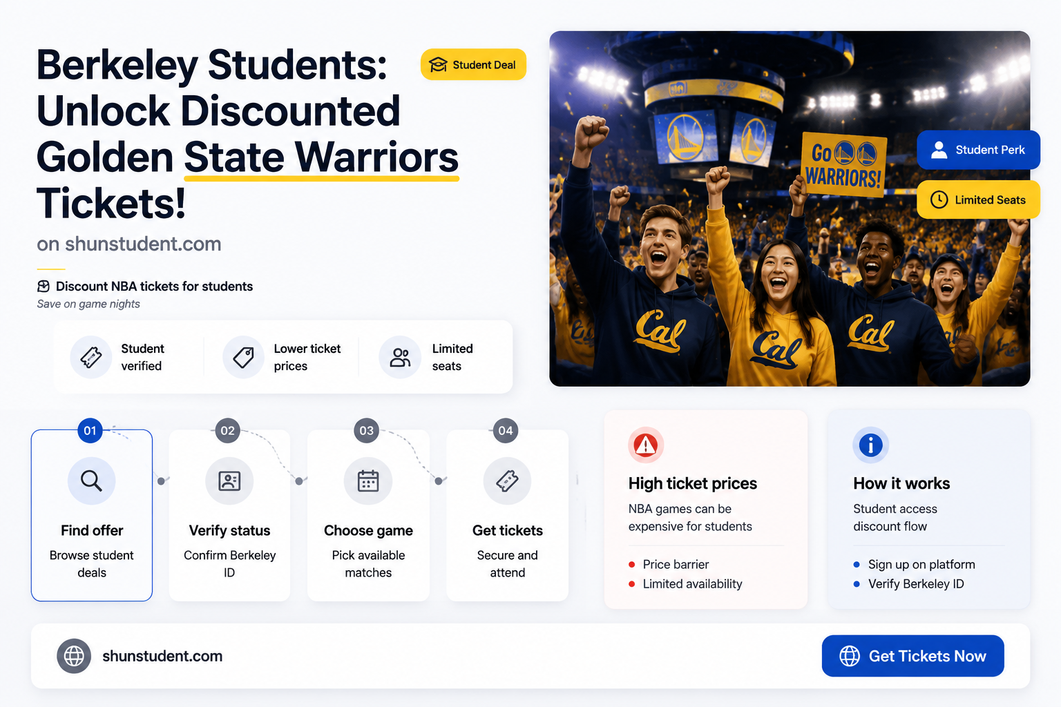 can berkeley students get discounted warriors tickets