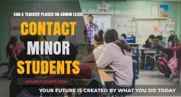 Can Teachers on Admin Leave Legally Contact Minor Students?