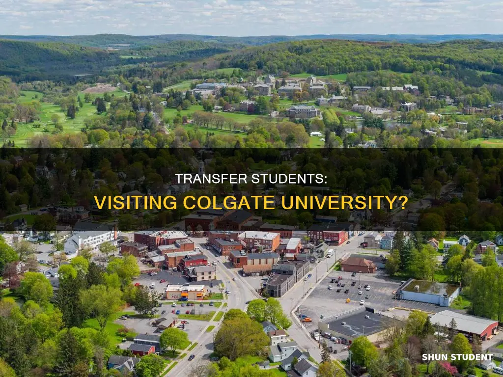 can a transfer students visit colgate university