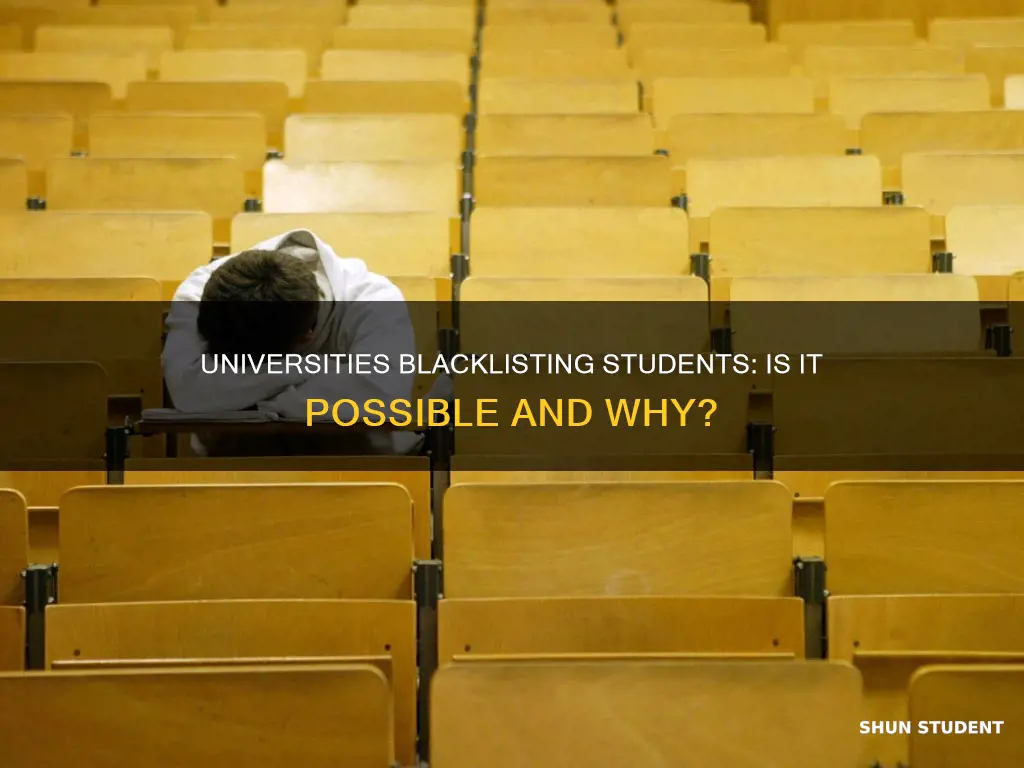 can a university blacklist a student