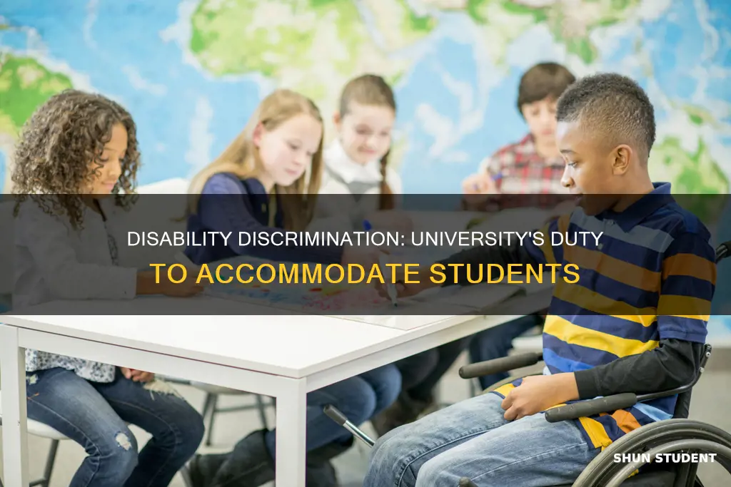 can a university discriminate against a student with disabilities