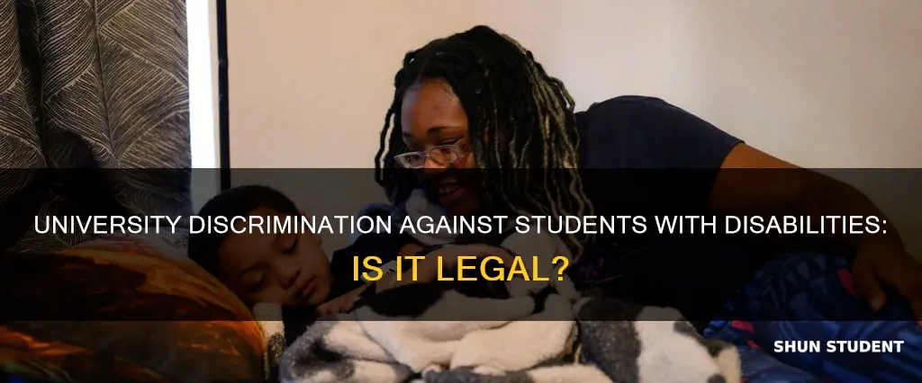 can a university discriminate against a student with disabilities
