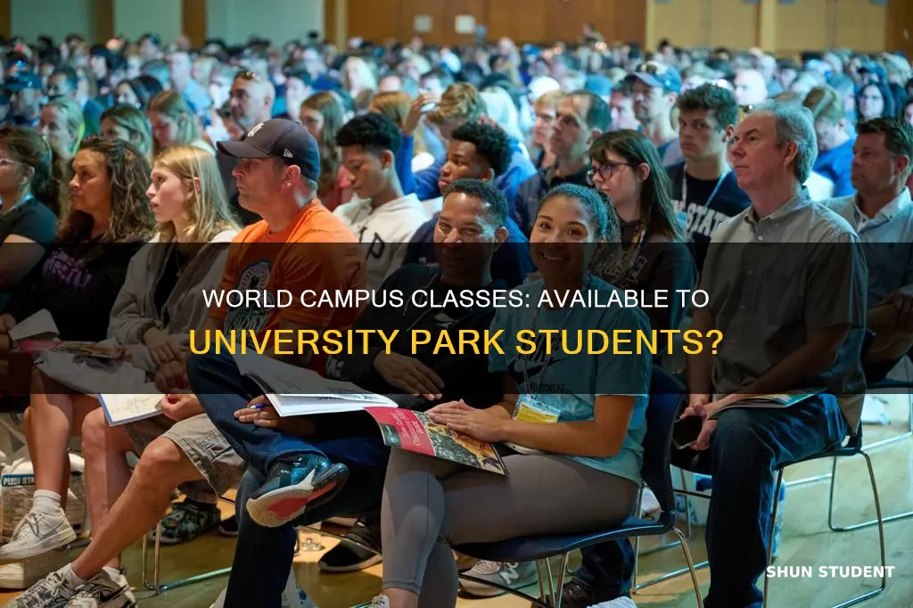 can a university park student take world campus classes