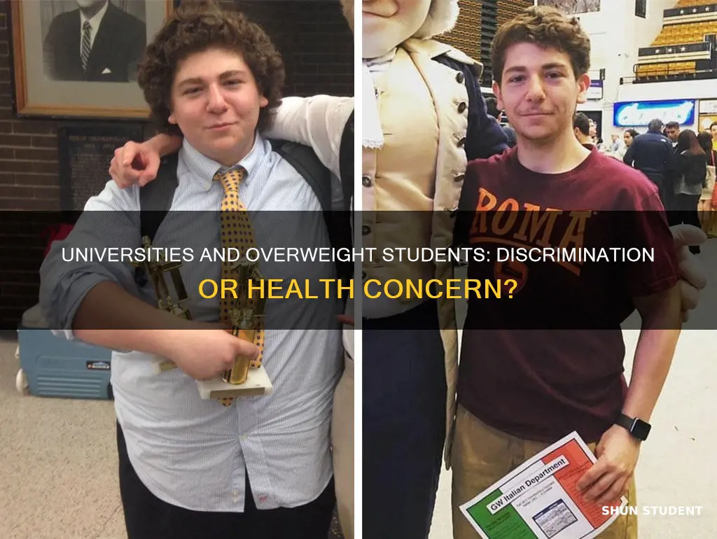 can a university penalize a student for being overweight