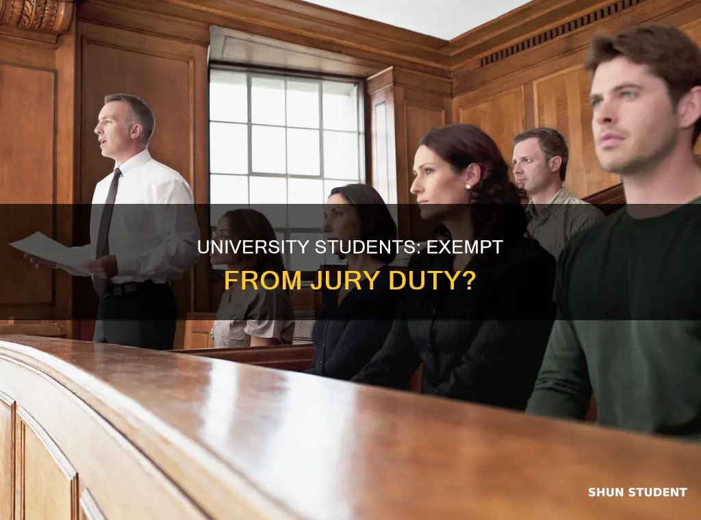 can a university student be excused from jury duty