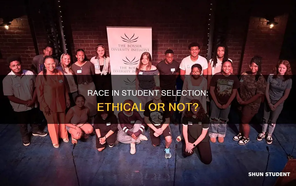 can a university use race in the student selection process