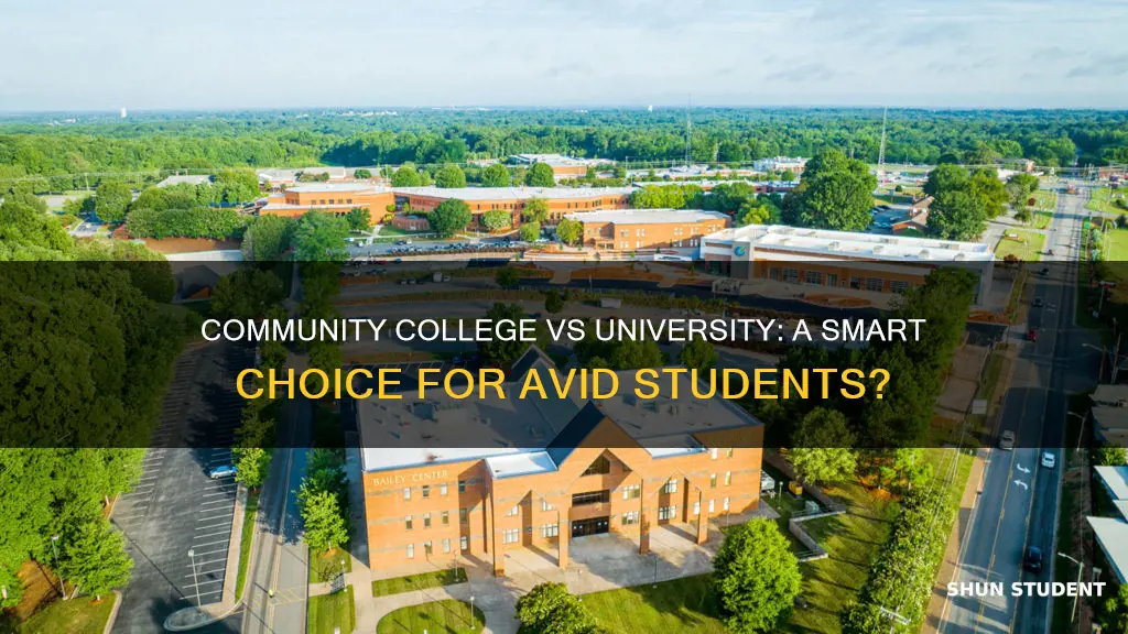 can avid students go to community college instead of universities