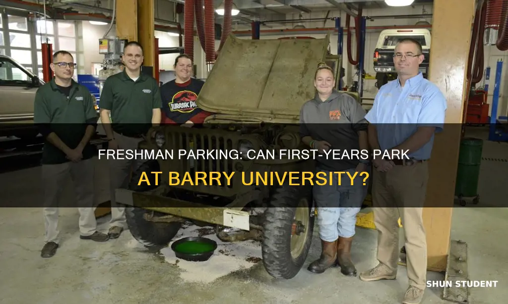 can barry university freshman students have a car