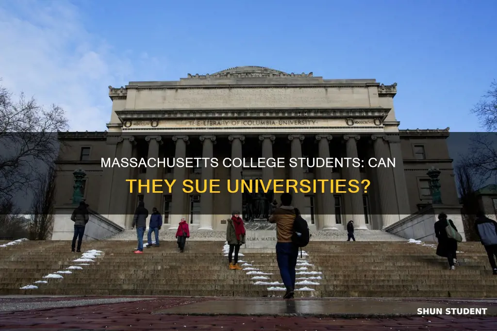 can college students in massachusets sue a university