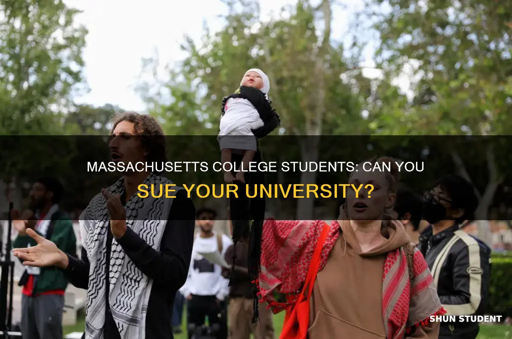 can college students in massachusets sue a university