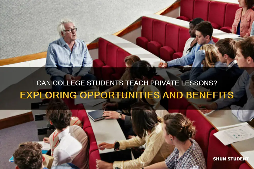 can college students teach private lessons