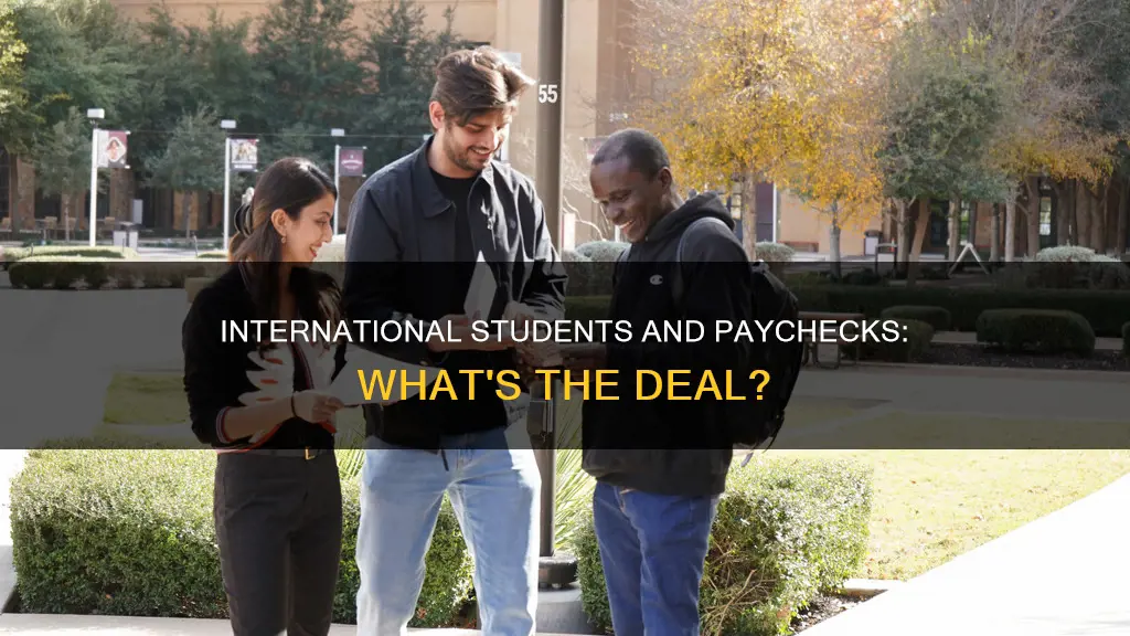 can employer pay check to international students