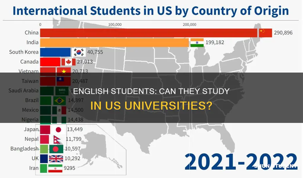 can english students go to university in america