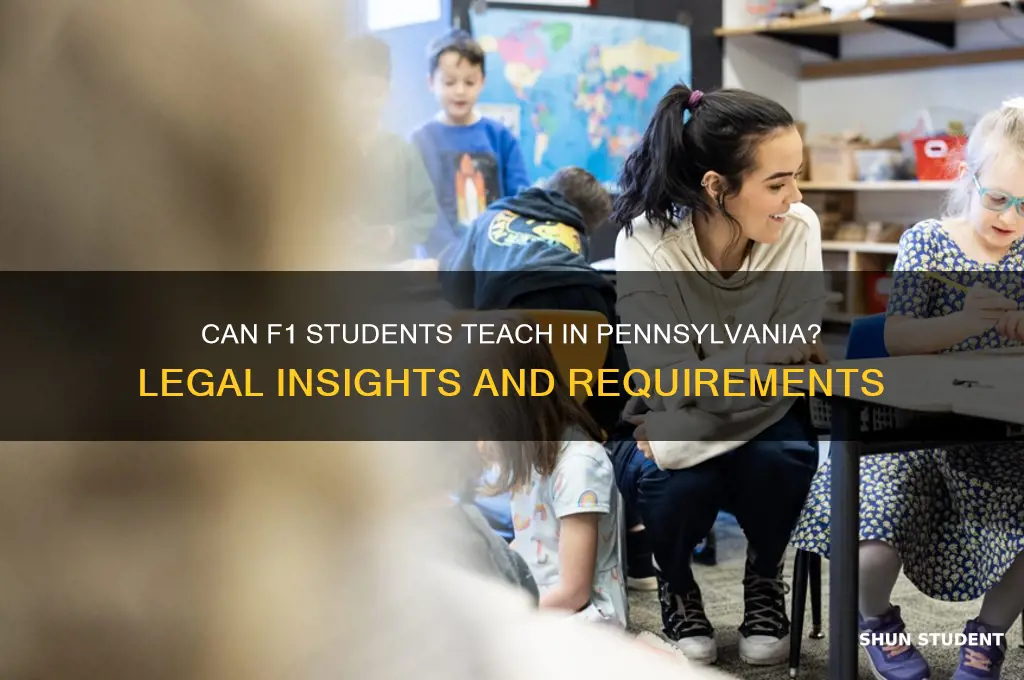 can f1 student teach in pennsylvania
