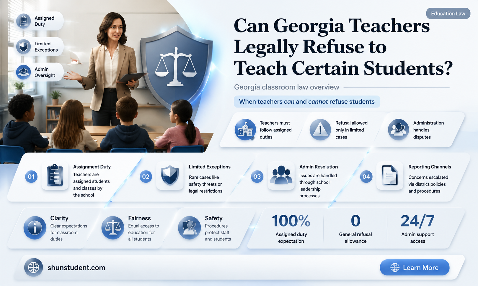 can a teacher refuse to teach a student in georgia