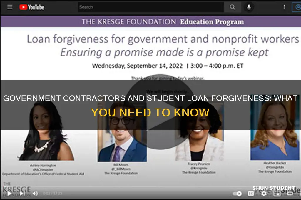 can government contractors get student loan forgiveness
