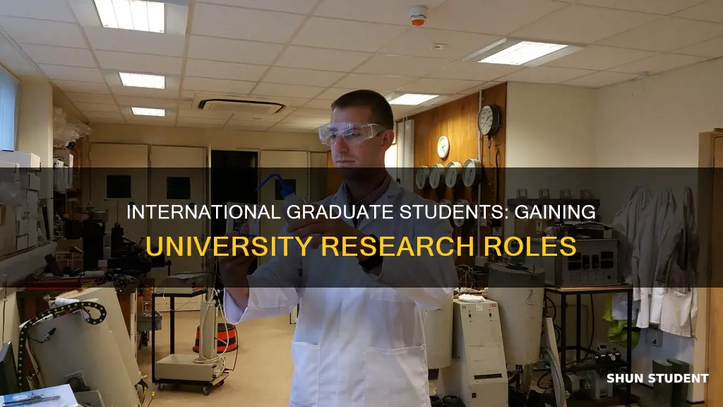 can graduate international students get research job at university