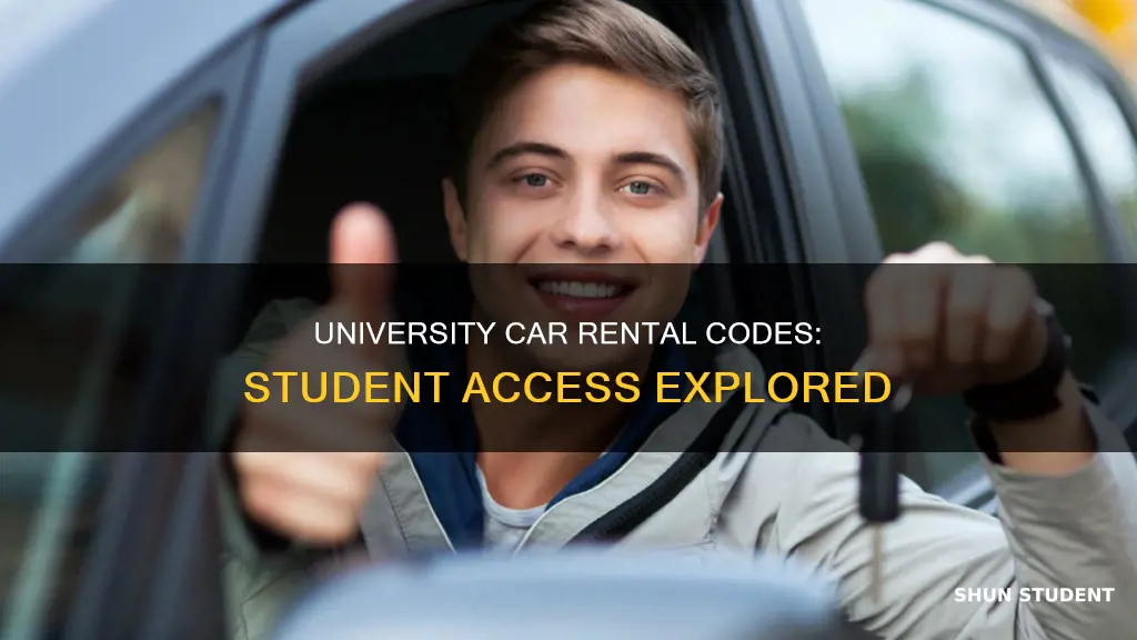 can graduate student use university code for rental car booking