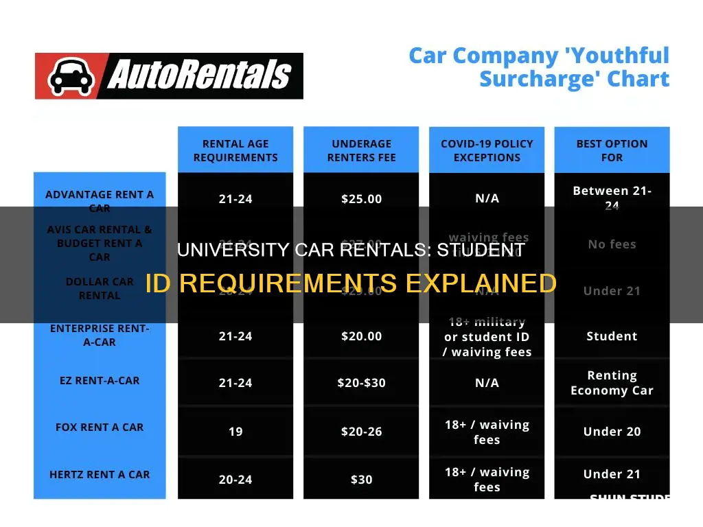 can graduate student use university coe for rental car booking