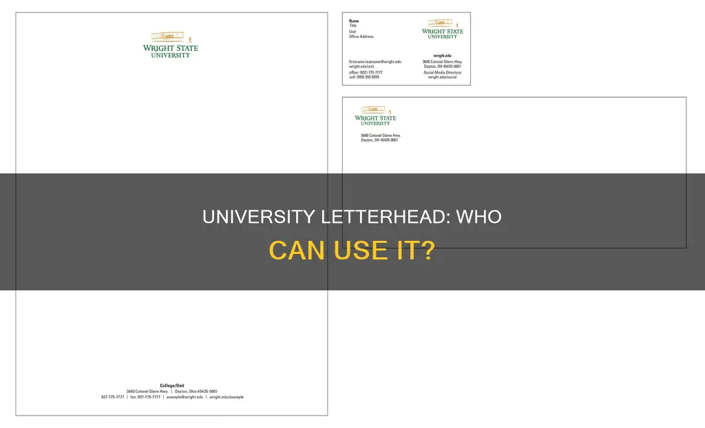 can graduate student use university letterhead