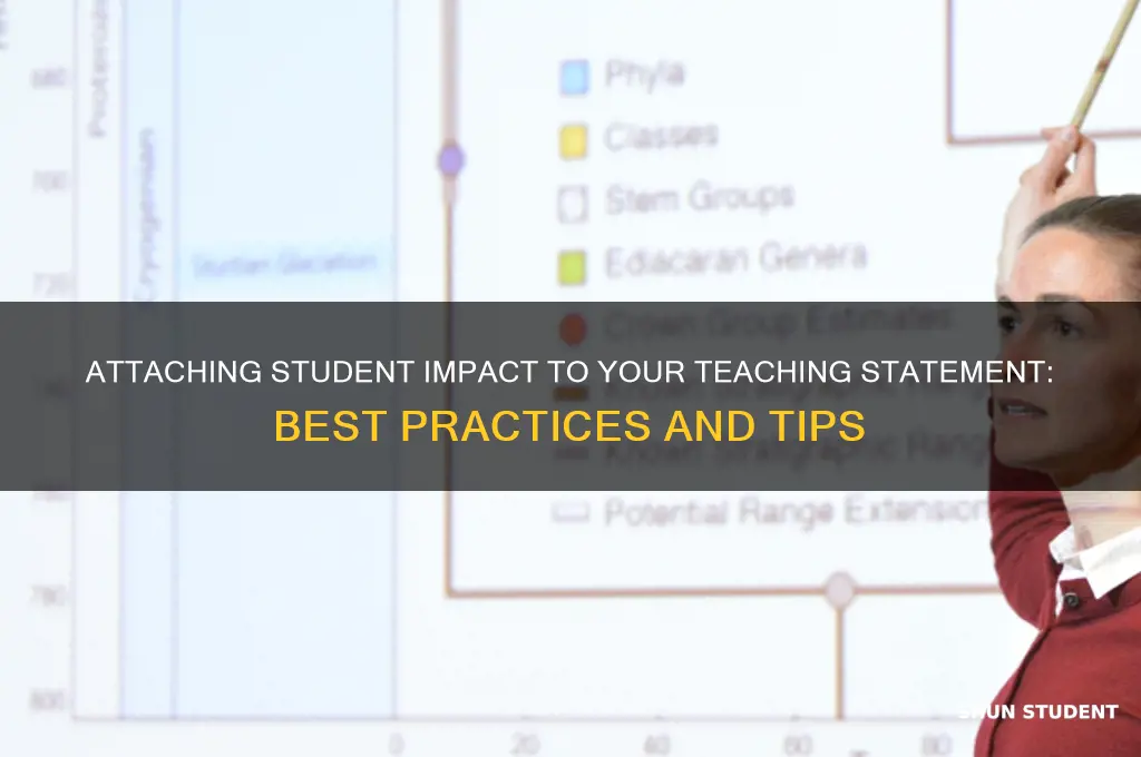 can i attach students to teaching statement