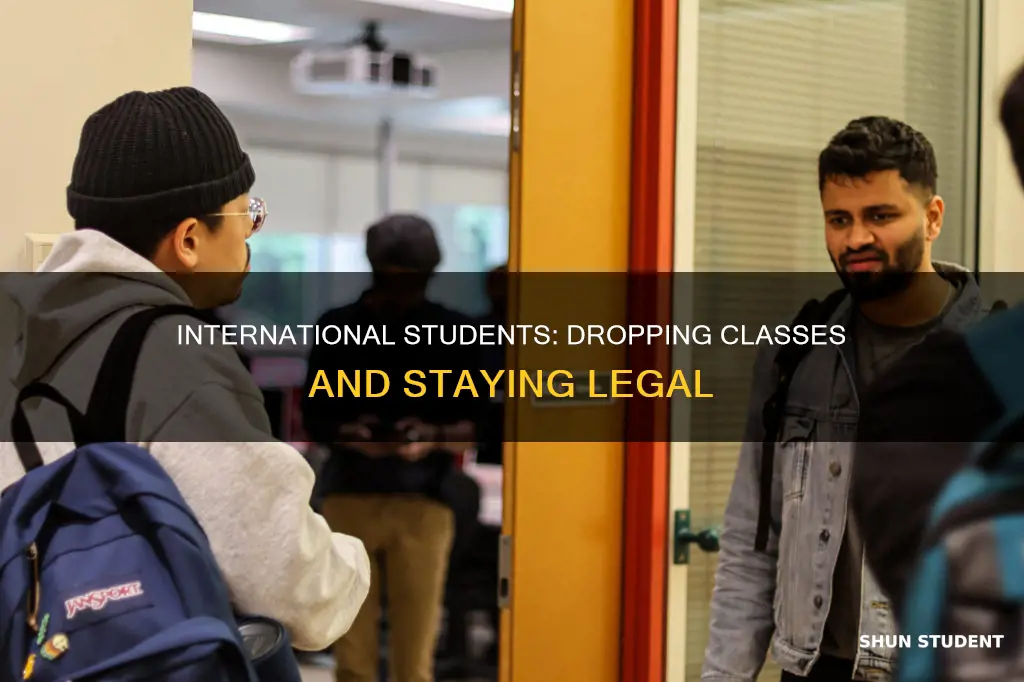 can i dropping a class as international student