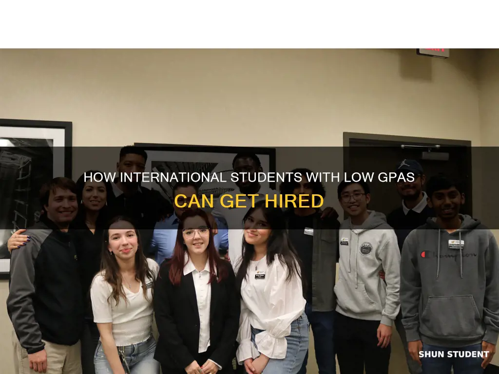 can i get a job as international student low gpa