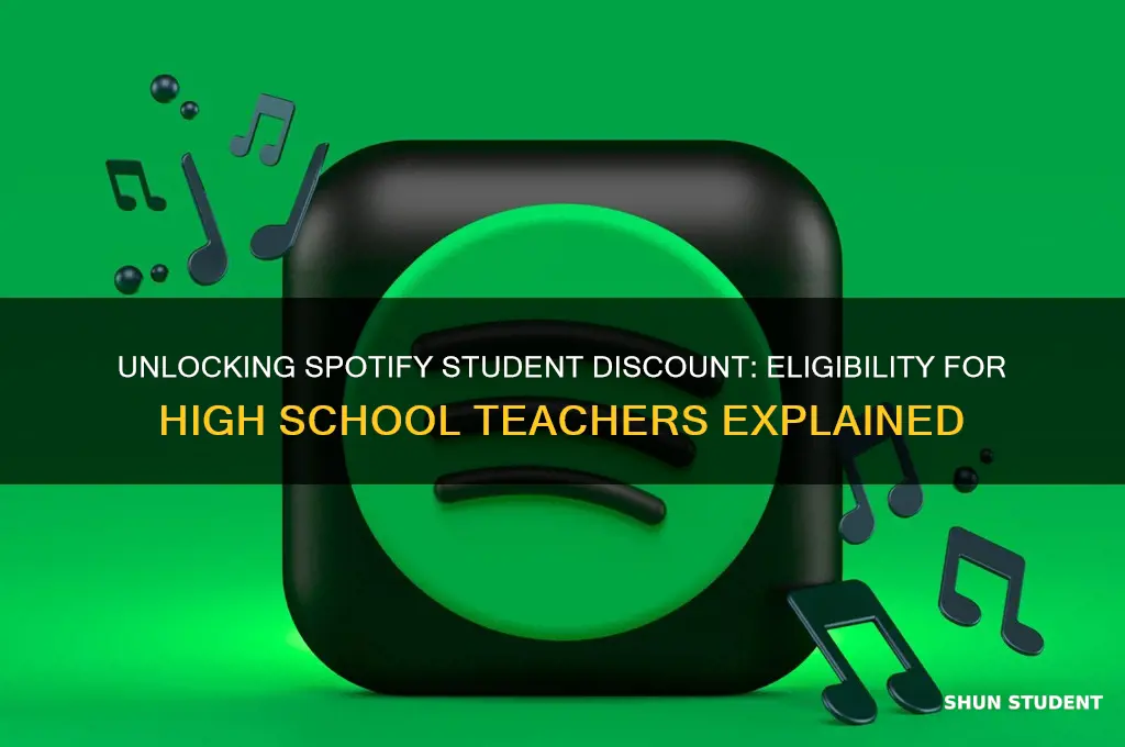 can i get spotify student discount as a highschool teacher