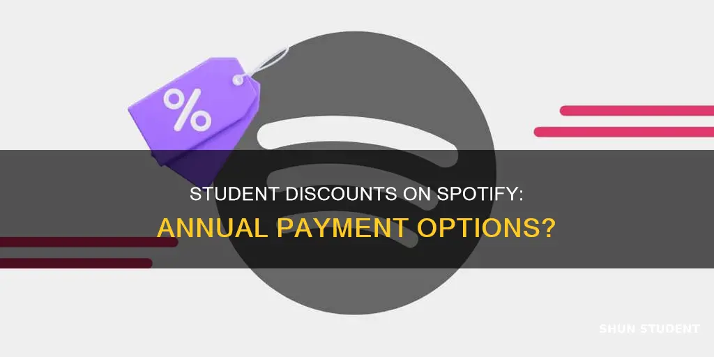 can i pay for spotify student annually