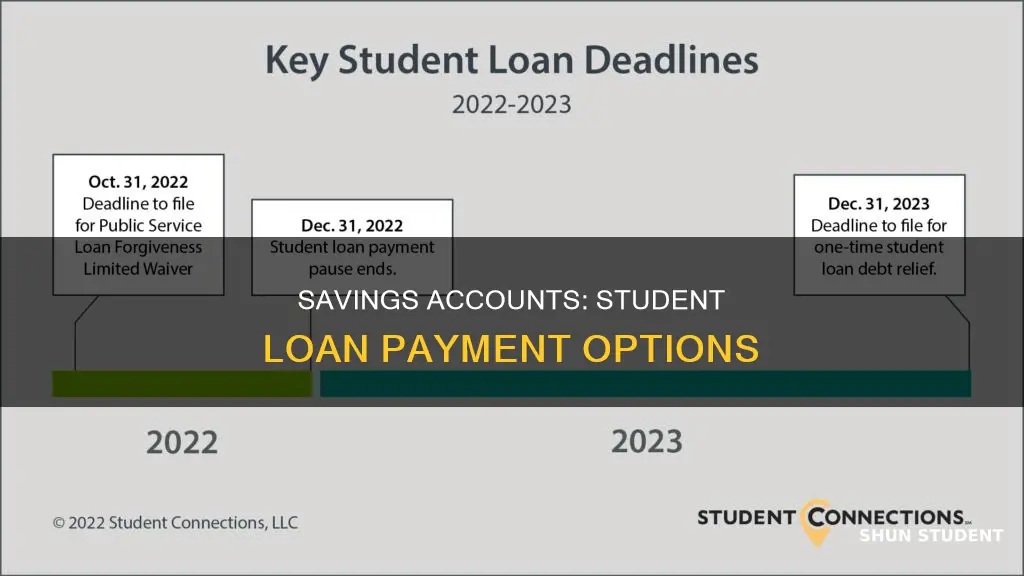 can i pay for student loans from my savings account