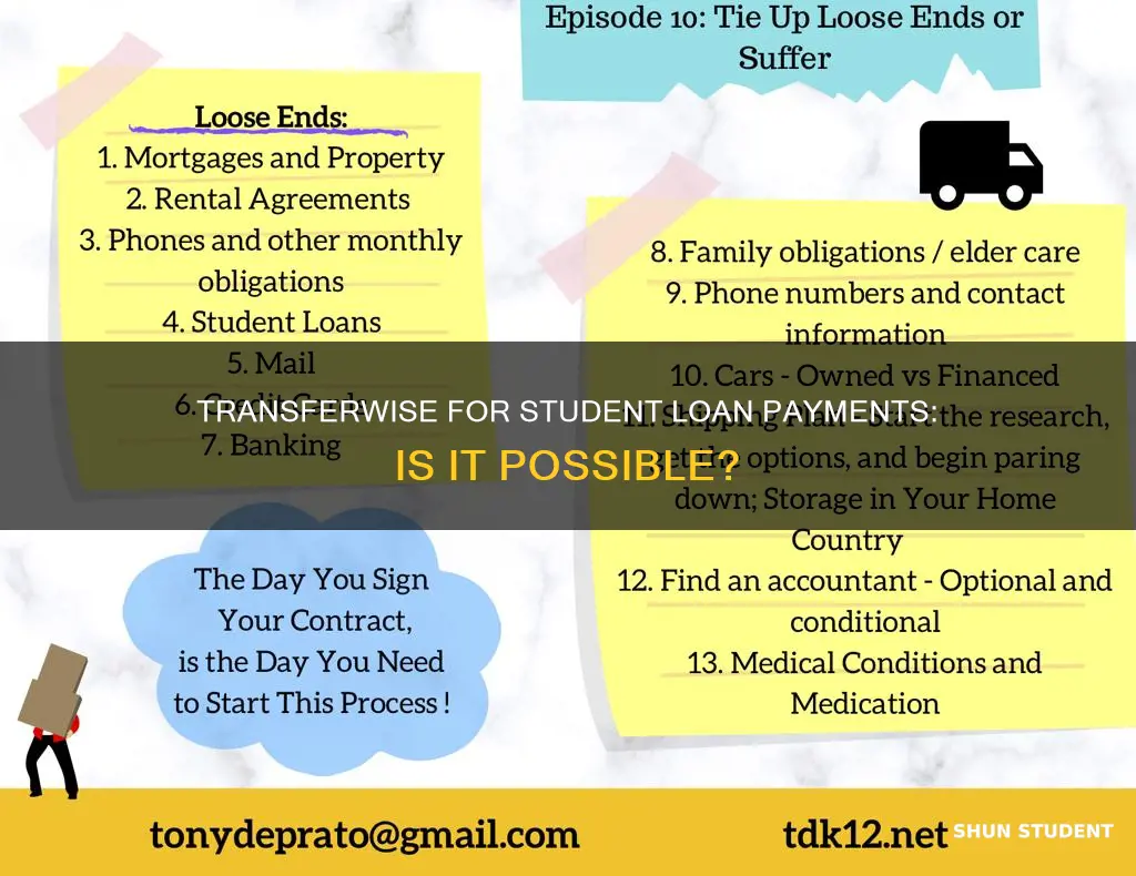 can i pay my student loan through transferwise