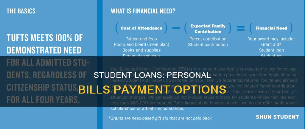 can i pay personal bills from student loans