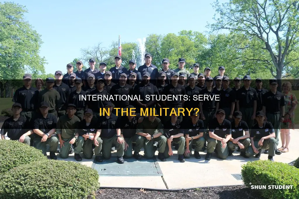 can i serve in military international student