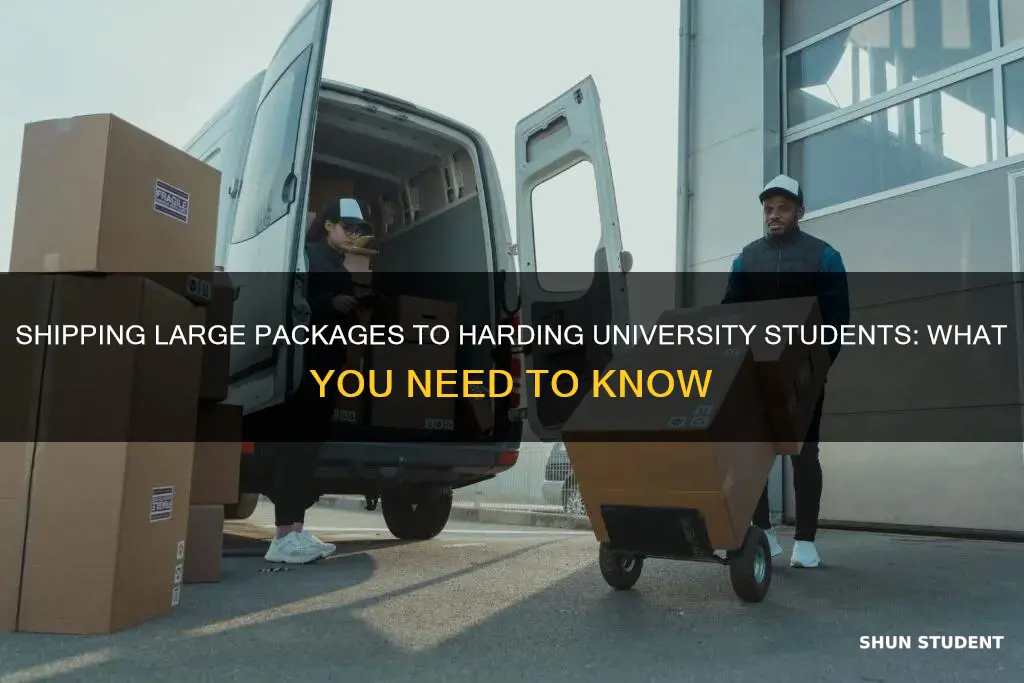 can i ship large packages to student at harding university