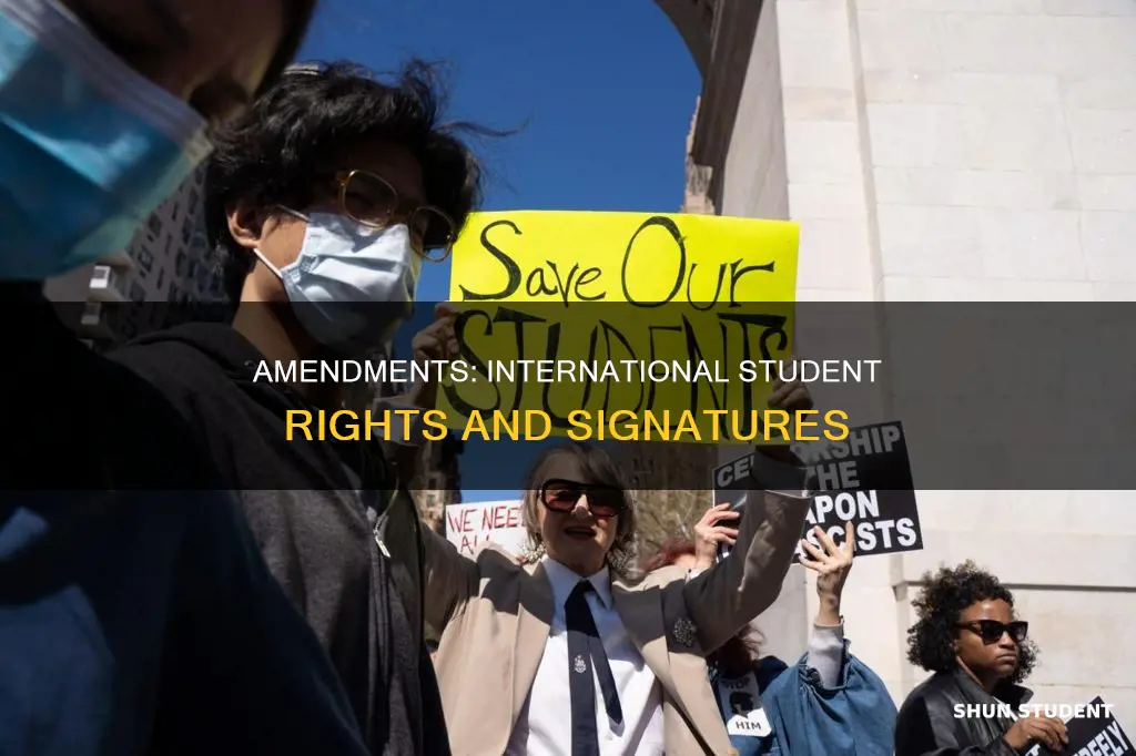 can i sign an amendment as an international student