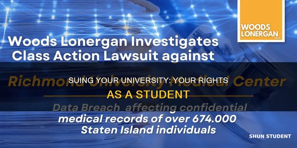 can i sue my university while i am a student