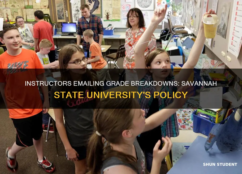 can instructors email grades breakdown do students savannah state university