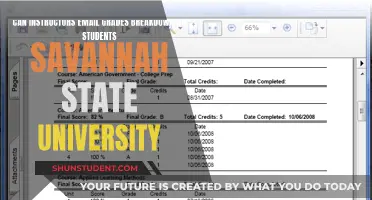Instructors Emailing Grade Breakdowns: Savannah State University Policy