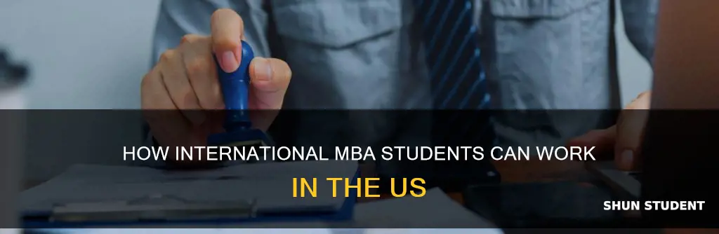 can international mba students work in the usa